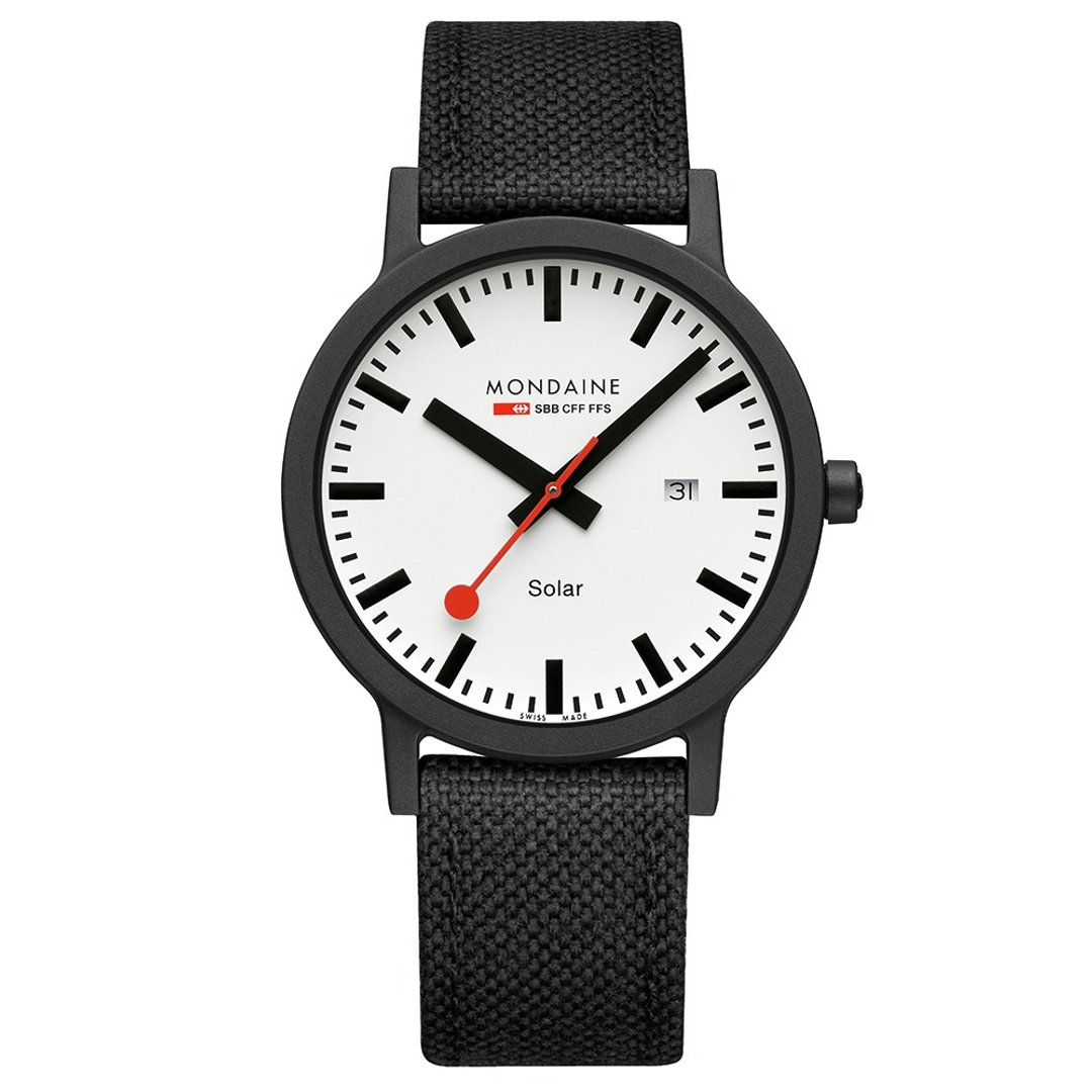 MONDAINE 瑞士国铁 essence Solar 太阳光动能永续腕表 41910LB/41mm - 女表 - 其他材质 黑色