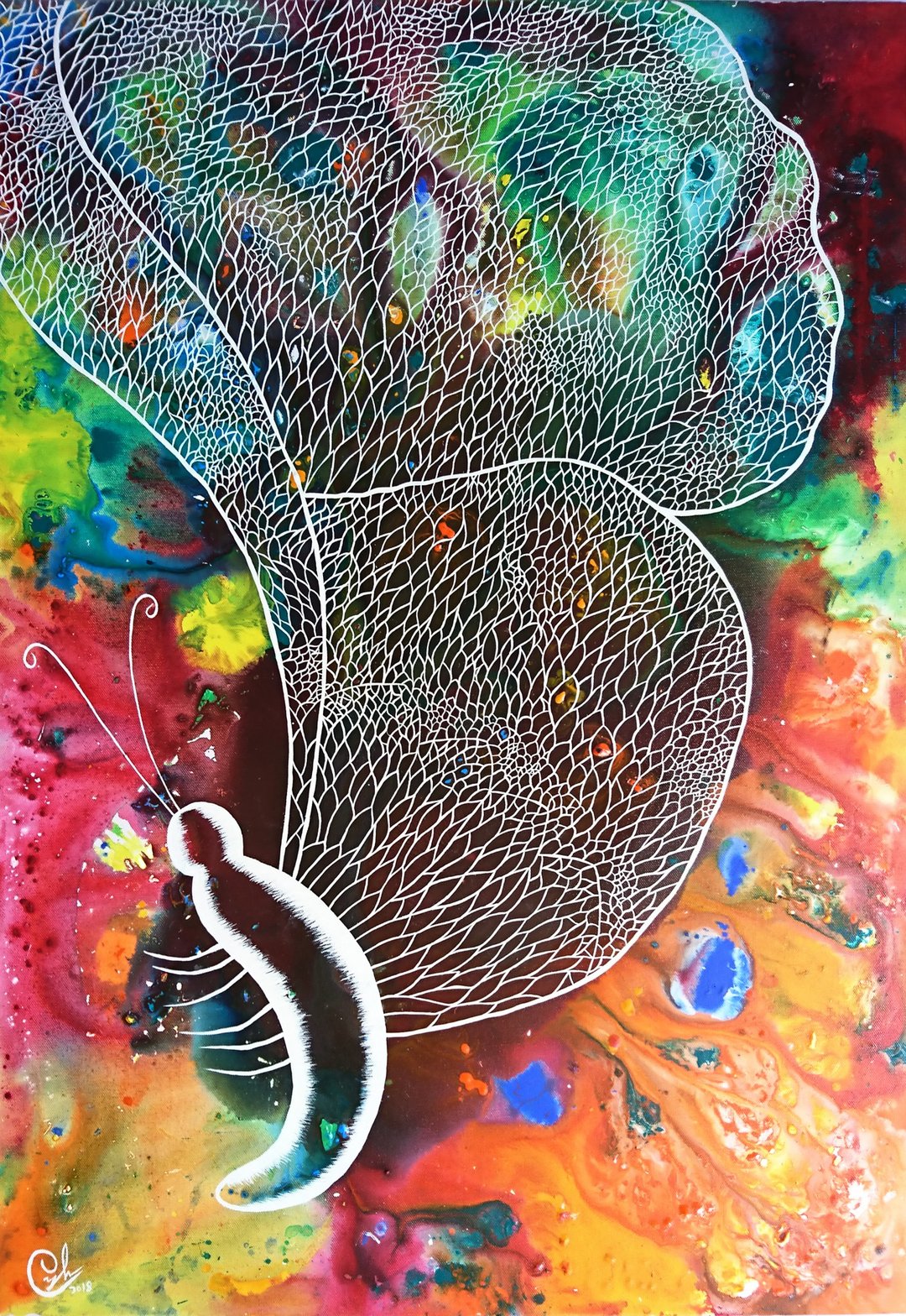 蝴蝶绘画－带我飞向天空 - 海报/装饰画/版画 - 棉．麻 多色