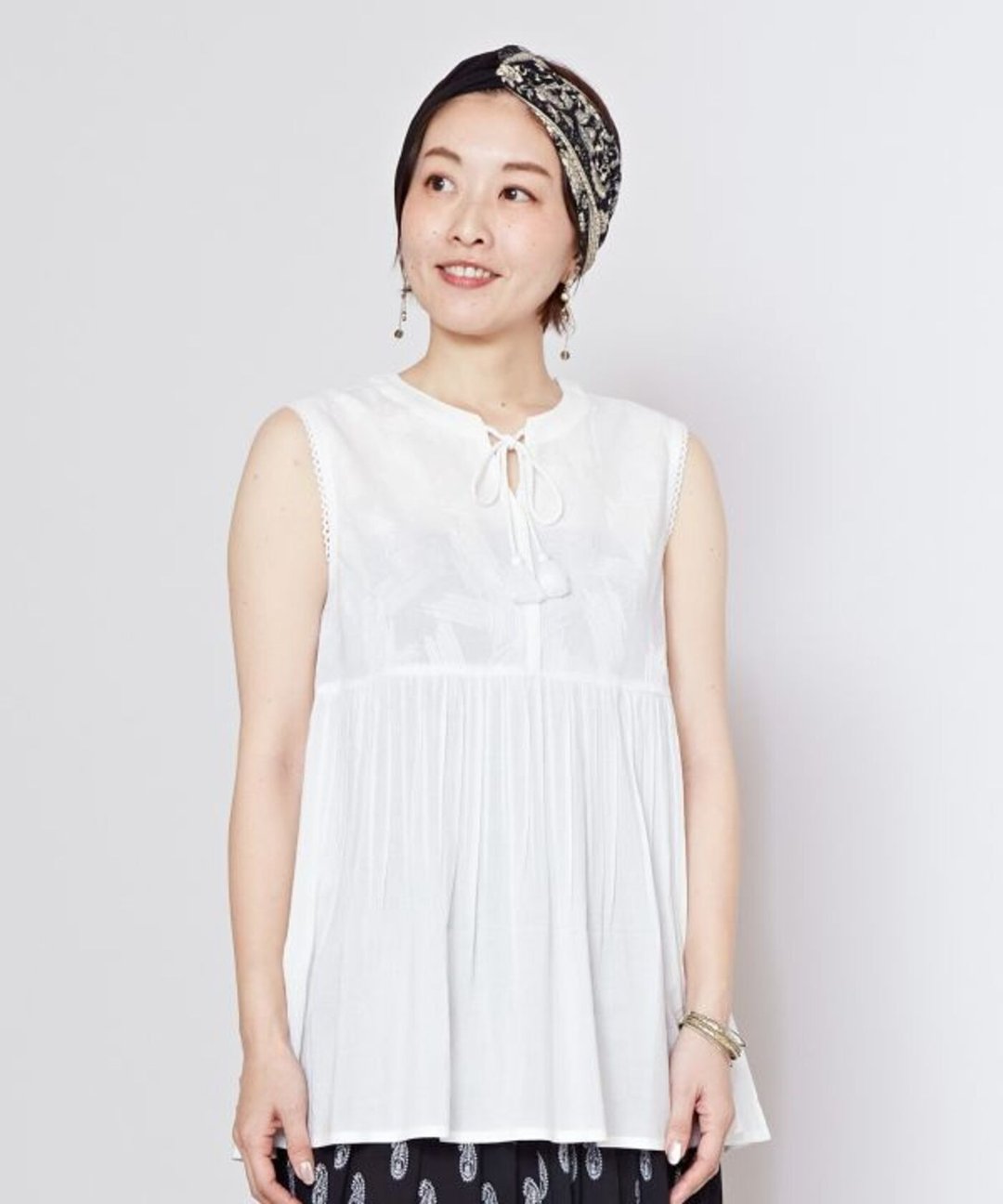 【热门预购】清爽森日便笺刺绣口袋无袖空气感上衣(3色)IFO-5202 - 女装背心 - 其他材质 
