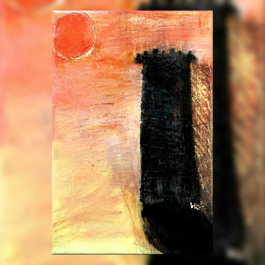 压克力画作 - 困 - 海报/装饰画/版画 - 棉 橘色