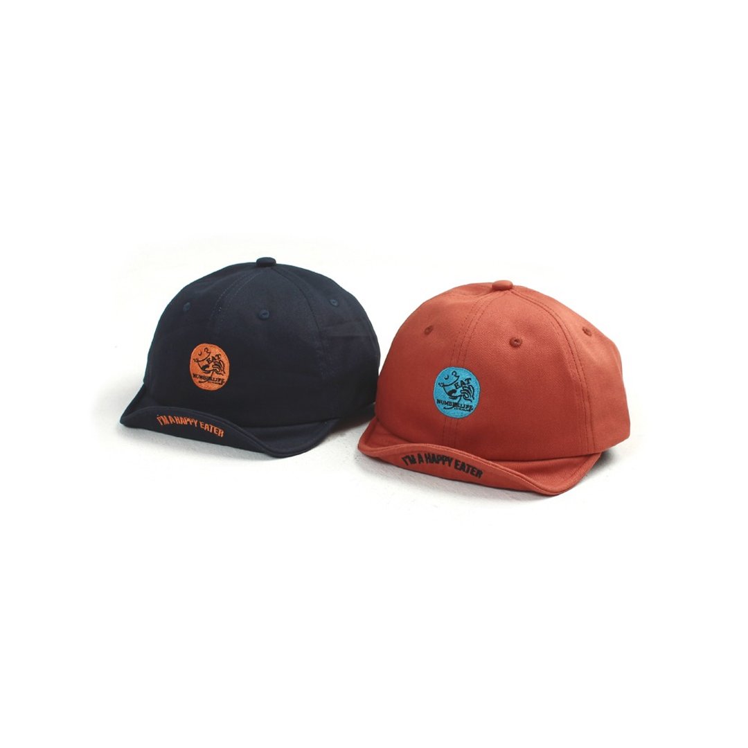 香港品牌 Happy Eater Ball Caps 短帽沿 老帽 短檐帽  翻沿帽 - 帽子 - 棉 多色