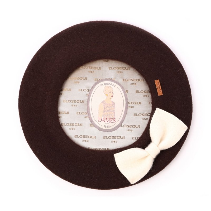 西班牙ELOSEGUI 女ISI贝雷帽EL_ISI06000皇室巧克力 - 帽子 - 羊毛 