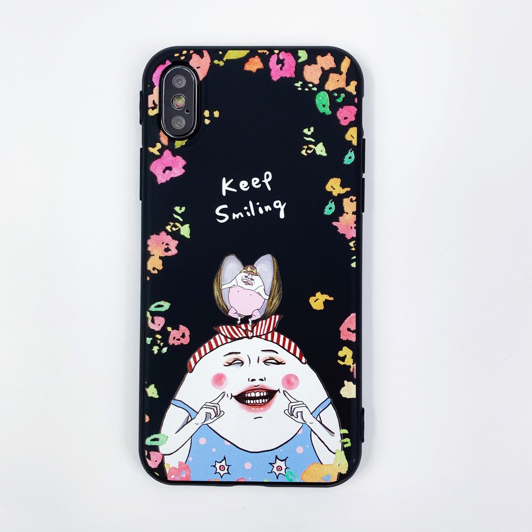 Keep smiling - iPhone 手机壳 (全软壳) - 手机壳/手机套 - 塑料 黑色