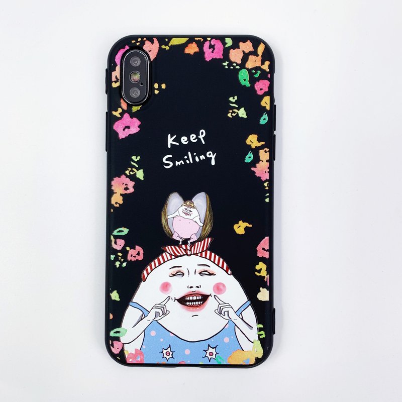 Keep smiling - iPhone 手机壳 (全软壳) - 手机壳/手机套 - 塑料 黑色