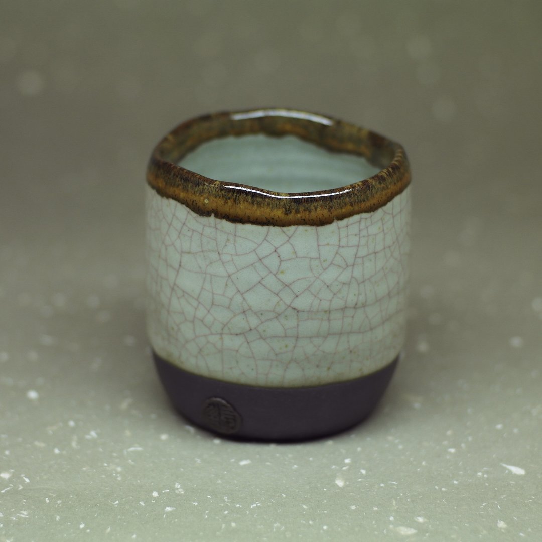 粉青釉 山口桶型水杯 B 手作陶器 - 其他杯子 - 陶 