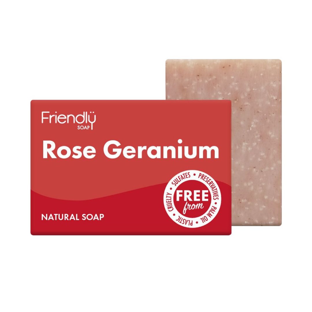 【英国 FRIENDLY SOAP 富乐皂】玫瑰天竺葵亮白青春手工皂(95g) - 肥皂/手工皂 - 其他材质 