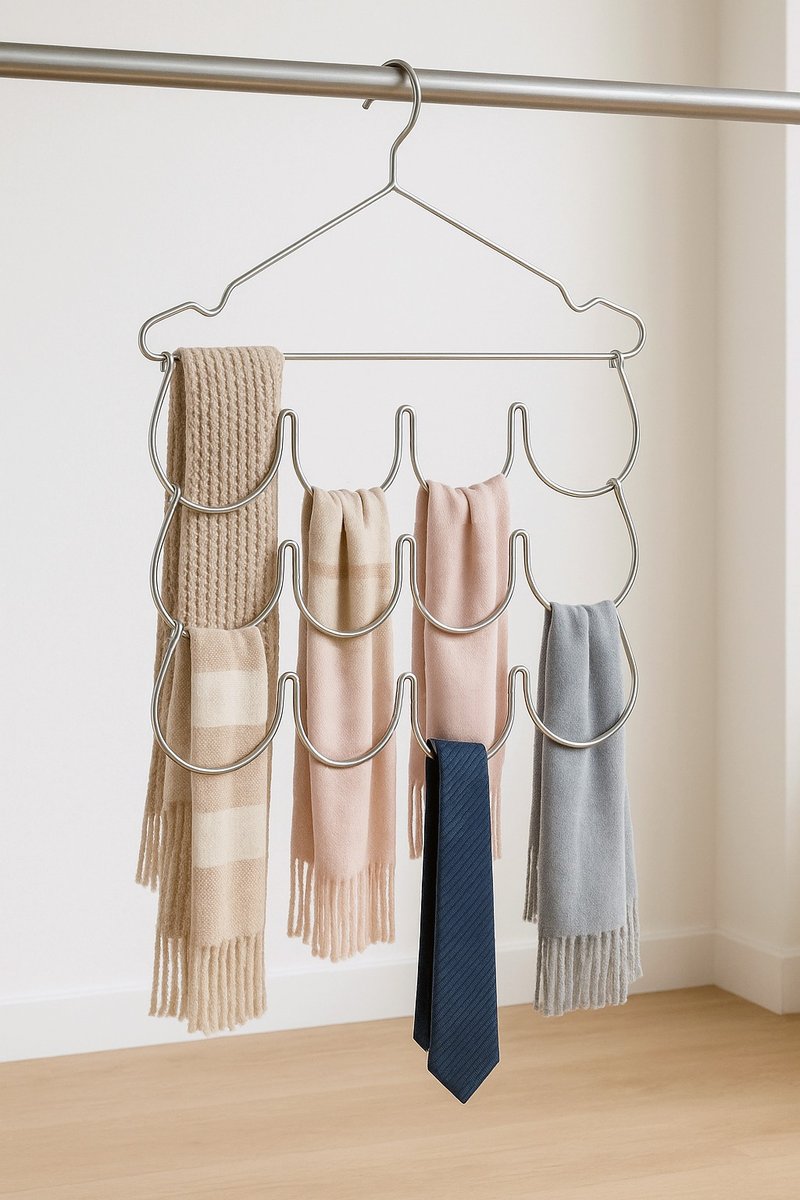 304不锈钢 三层式 围巾架  衣架　不锈钢 丝巾架 领带架 皮带架 - 衣架/挂勾 - 不锈钢 银色