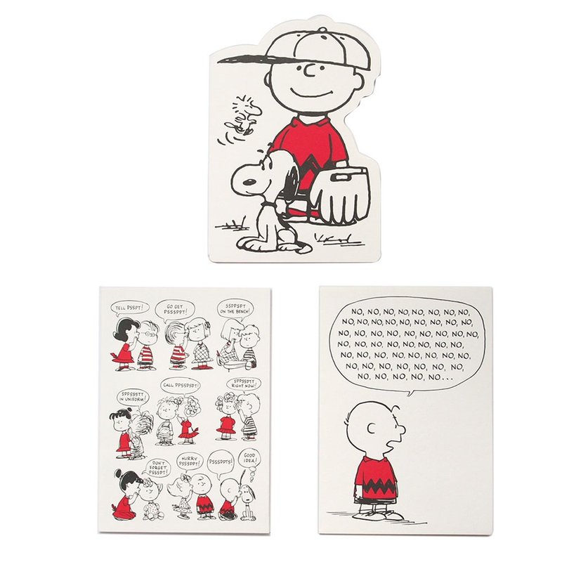 Snoopy日本套卡3入 棒球队庆生【Hallmark-Peanuts生日贺卡】 - 卡片/明信片 - 纸 多色