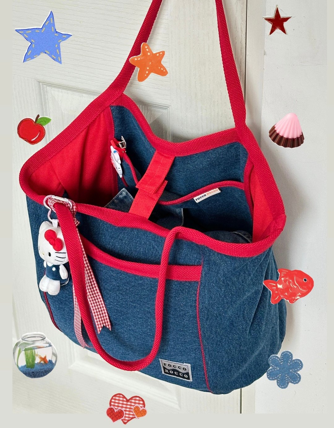 CARRYALL BAG denim 'n' red ( 深蓝色 ) - 其他 - 其他材质 蓝色