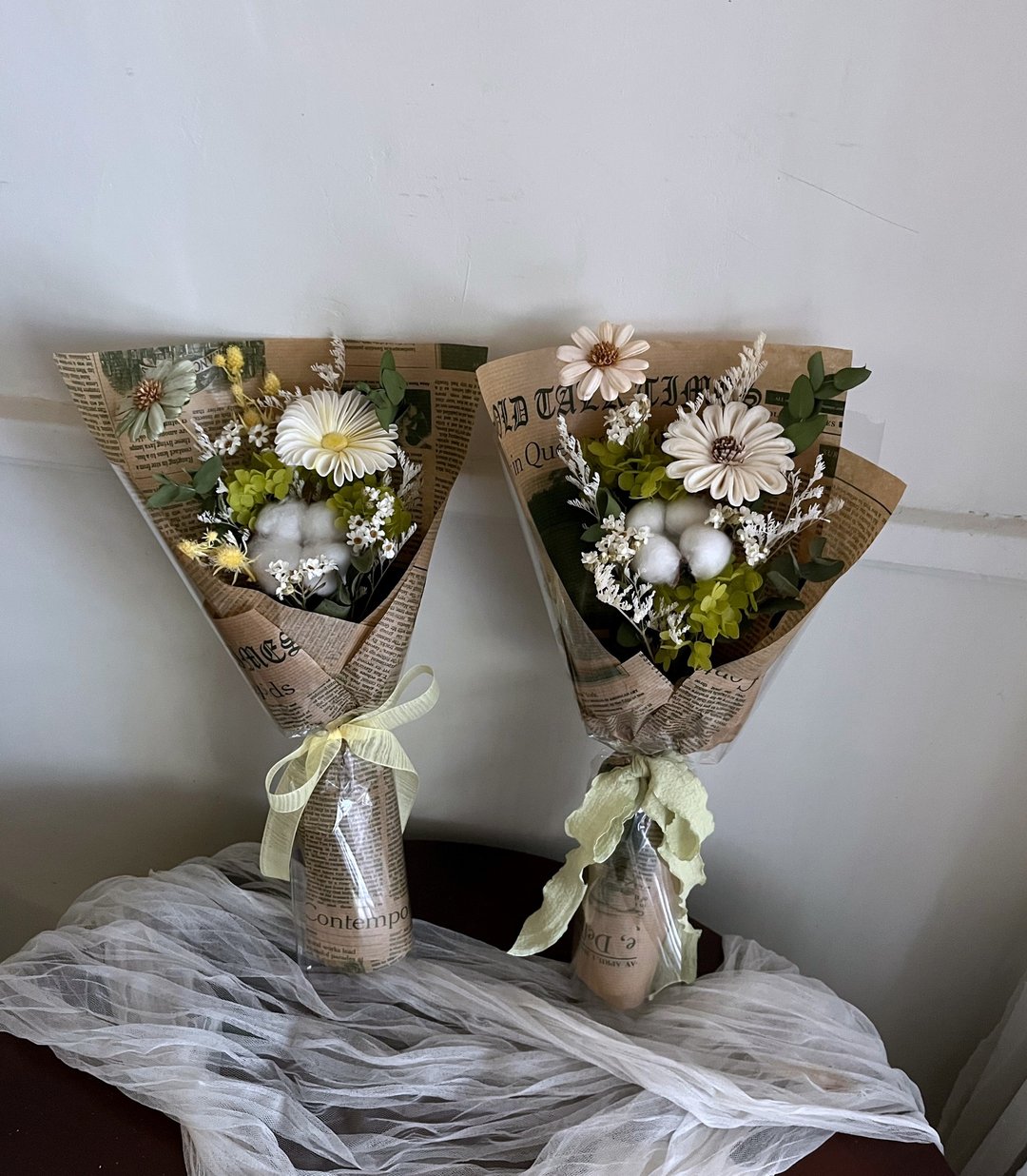 干燥花束法式小雏菊 生日花束 | 告白花束 | 毕业花束 - 干燥花/捧花 - 植物．花 绿色