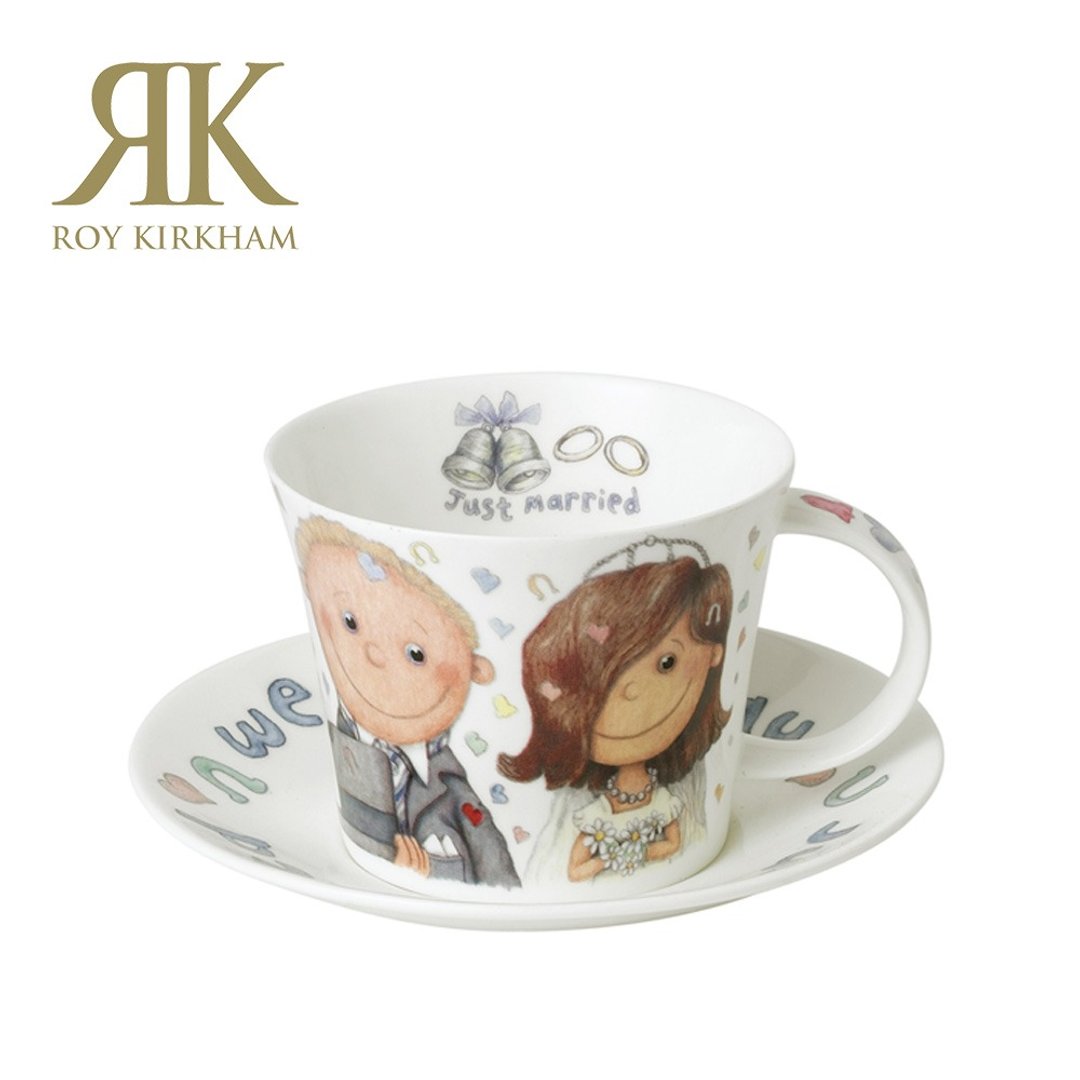 英国 RK | 英国 骨瓷 结婚早餐杯盘组450ml - 茶具/茶杯 - 瓷 白色