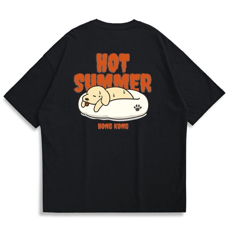 【CREEPS】Hot Summer Dog 宽松重磅印花T恤 - 中性连帽卫衣/T 恤 - 棉．麻 多色
