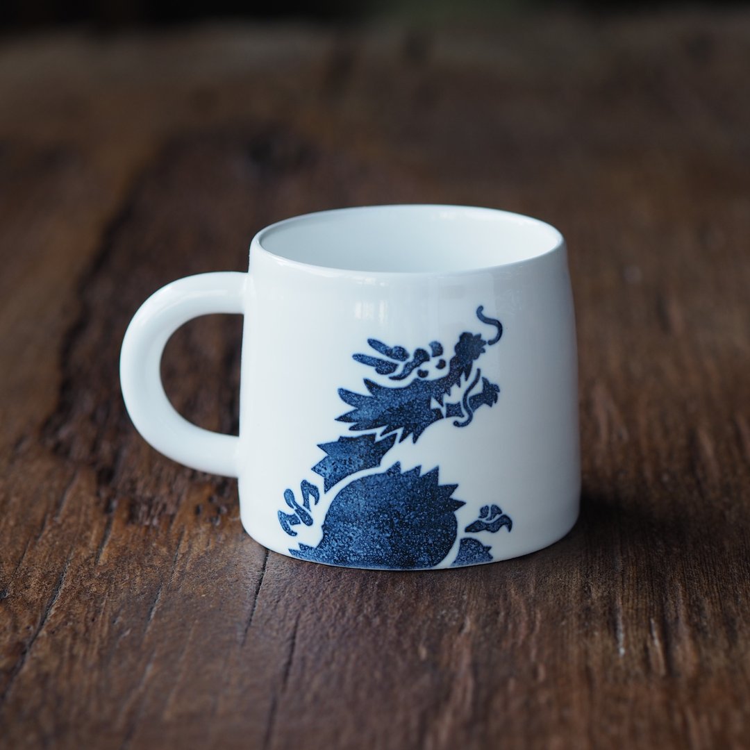 十二生肖龙年【好运龙来】山形杯 - 龙 320ml - 其他杯子 - 瓷 白色