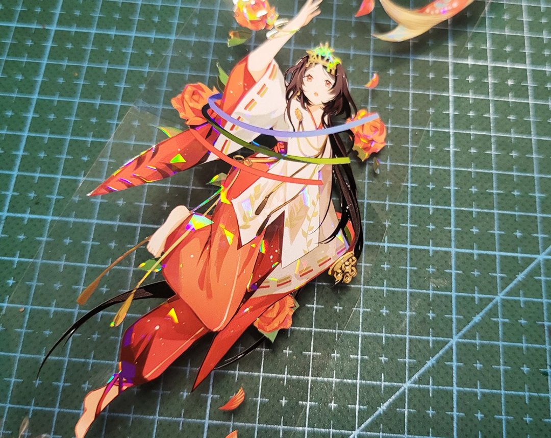花鉴巫女 PET 紙膠帶 貝殼光 10米卷 - 纸胶带 - 其他材质 