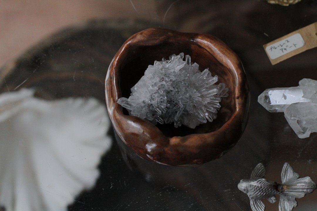 纯手捏不规则花朵造型陶瓷小碟/酱汁碟/线香盘/水晶盘/饰品碟29 - 盘子/餐盘/盘架 - 陶 红色