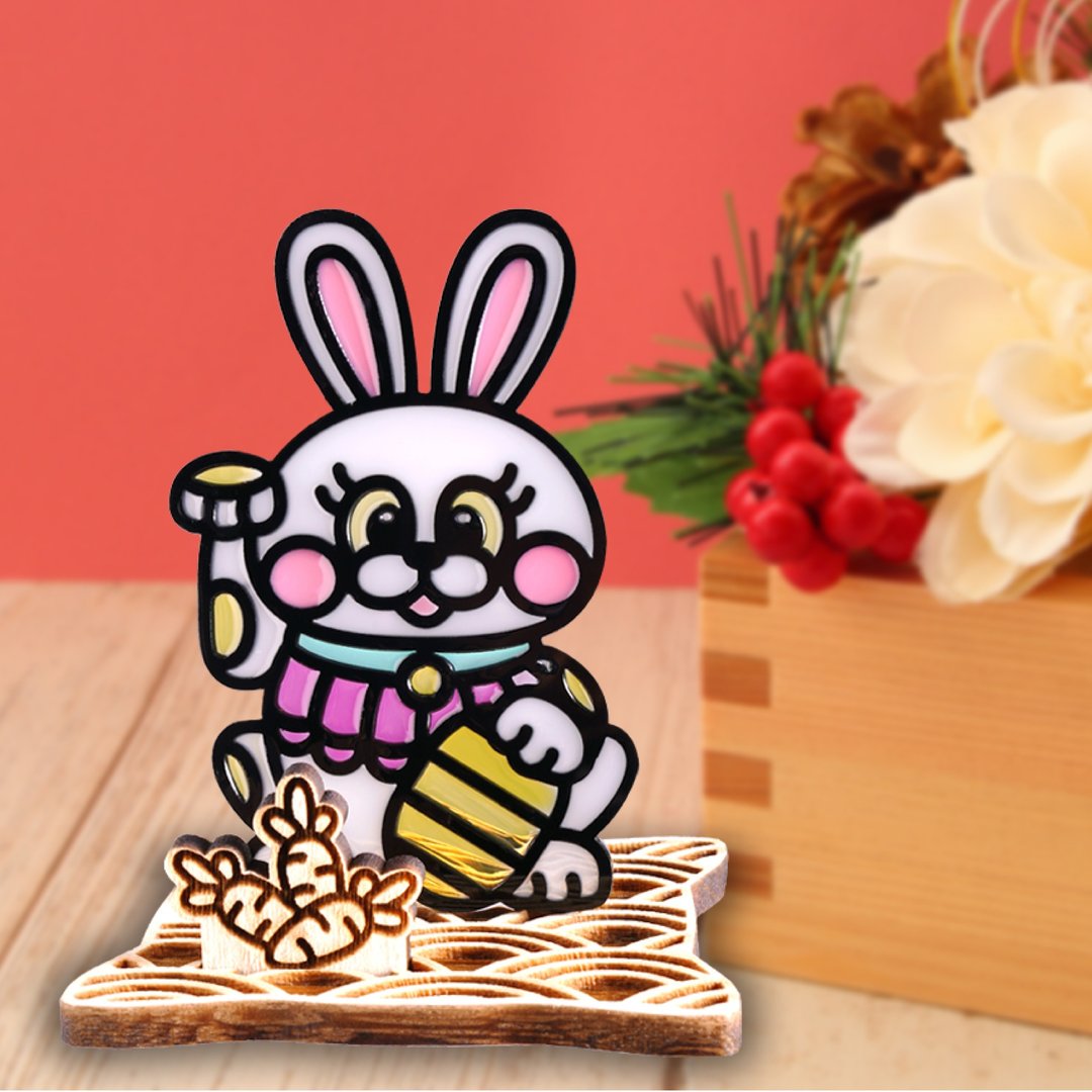 招福兔 招财兔 座台式 - 订制抱枕/饰品 - 树脂 
