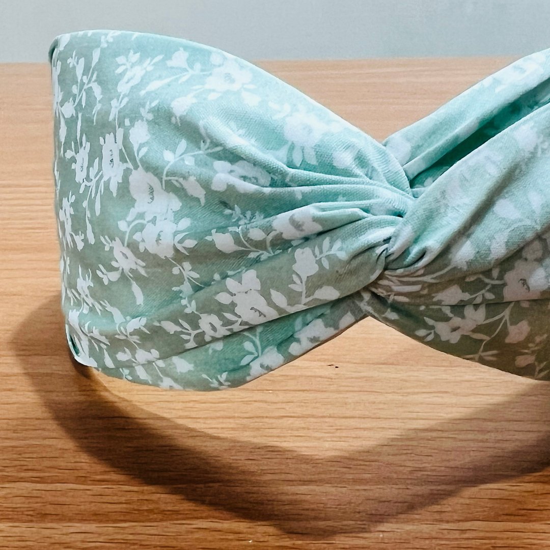 MOYA手工发箍 大胜系 碎花 湖水绿 - 发饰 - 其他材质 蓝色