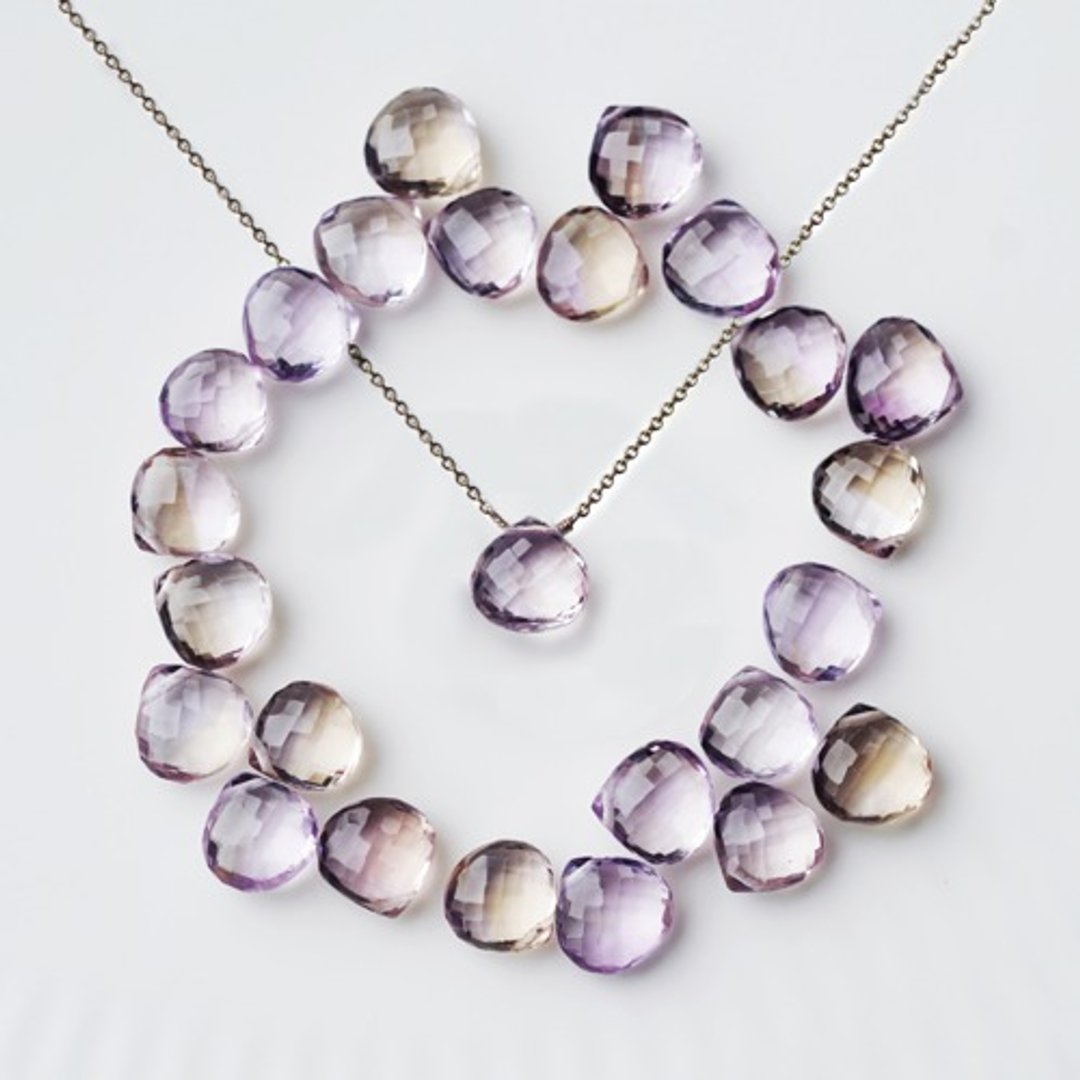 Premium ametrine marron cut necklace Violante - 项链 - 宝石 紫色