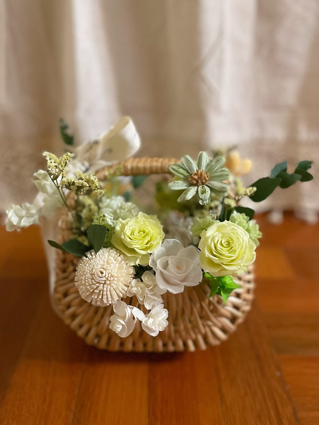 【花诉花艺】繁花绿意永生花篮-/开幕花礼/升迁花礼/祝贺花礼 - 干燥花/捧花 - 植物．花 多色