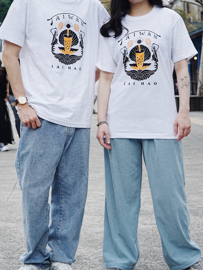 T-Shirt-剖蚌求珠 台湾纪念品/礼物 - 男装上衣/T 恤 - 其他材质 