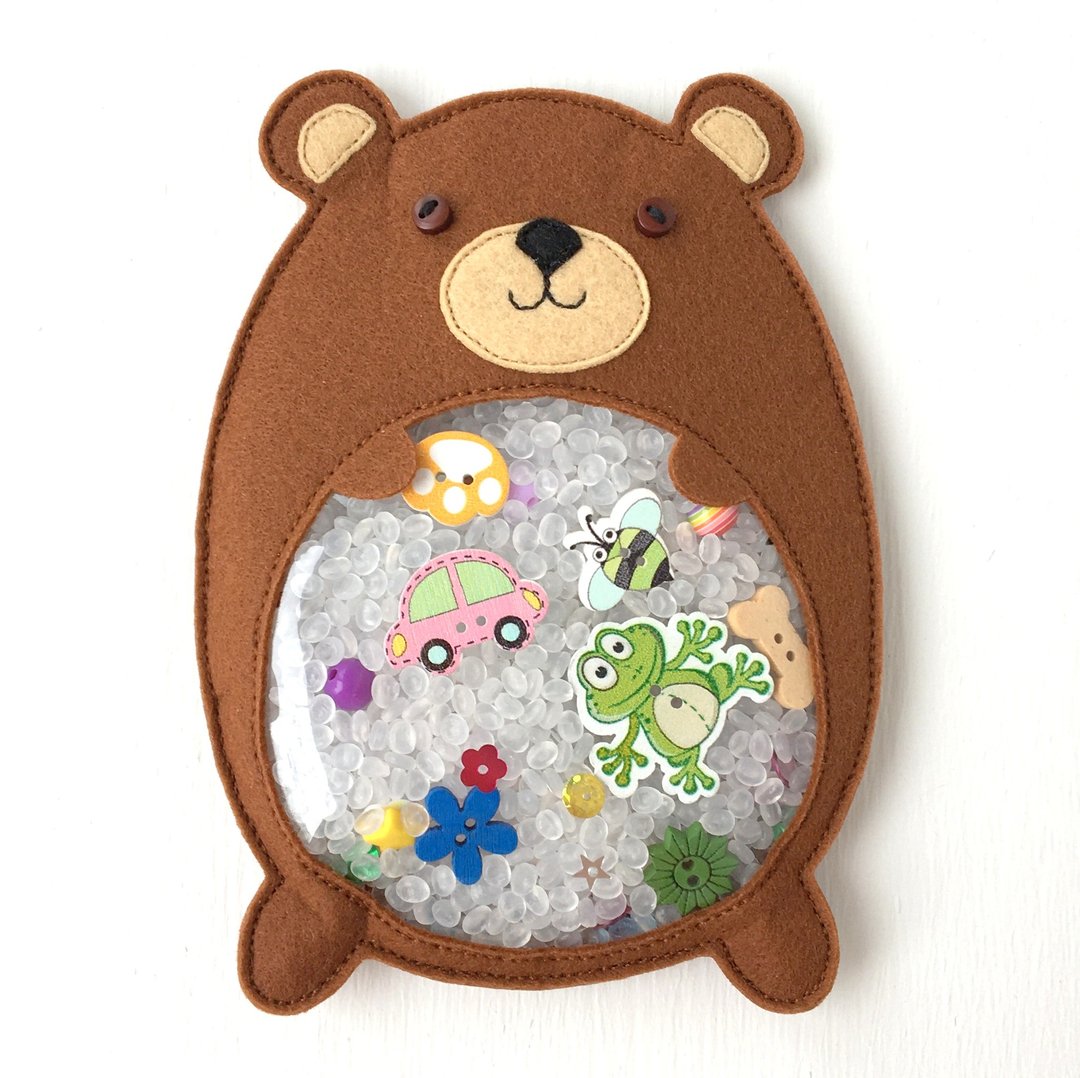 Toddler toys I spy bag, 1 year old baby gift, Travel toys - 玩具/玩偶 - 环保材料 咖啡色