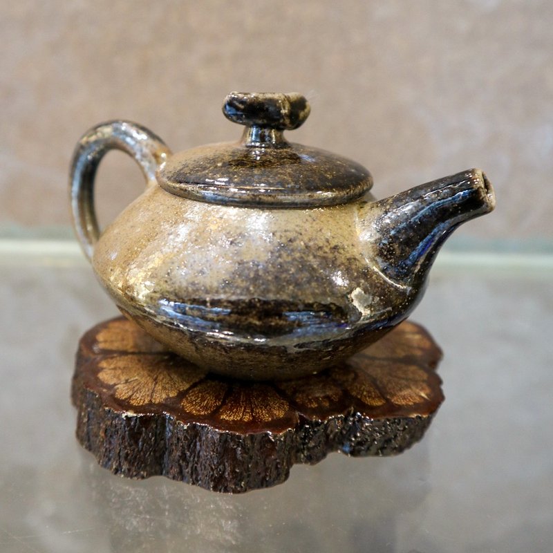 墨山如夜 手工柴烧壶 - 茶具/茶杯 - 陶 咖啡色