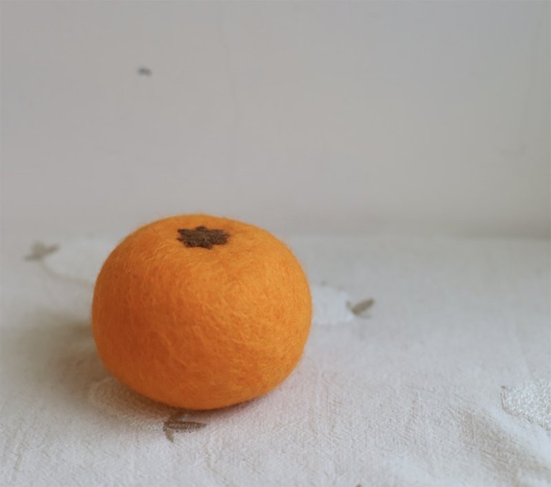 羊毛出在羊山上 羊毛毡  茂谷柑 橘子 大吉大利 摆件 - 玩具 - 羊毛 橘色