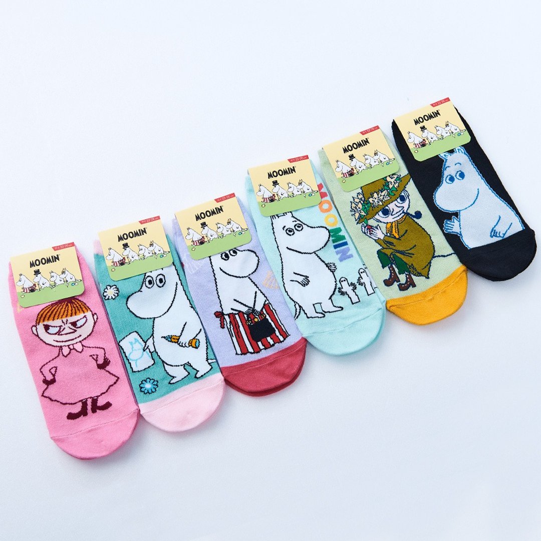 【ONEDER旺达】MOOMIN噜噜米系列直版袜 姆明短袜 台湾制短袜 - 袜子 - 其他材质 