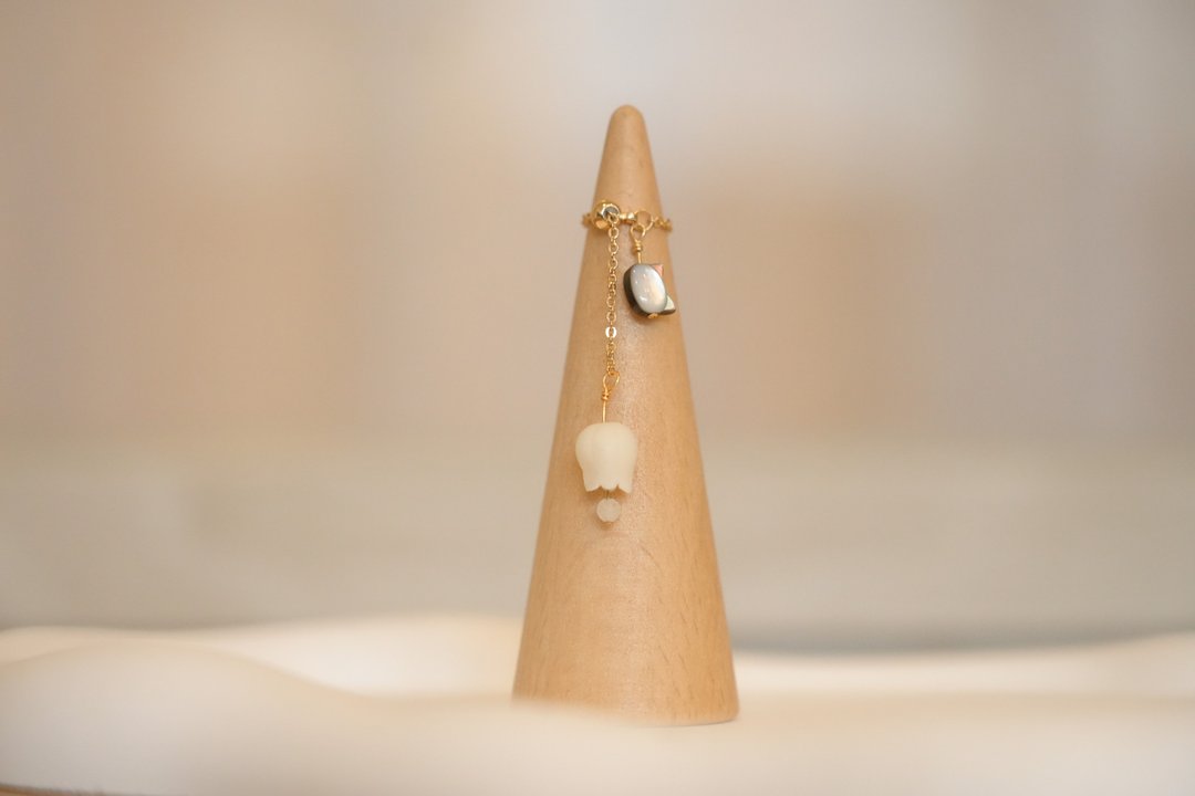 纯手工制作铃兰戒指(软戒  可随意调整大小) - 戒指 - 粘土 白色