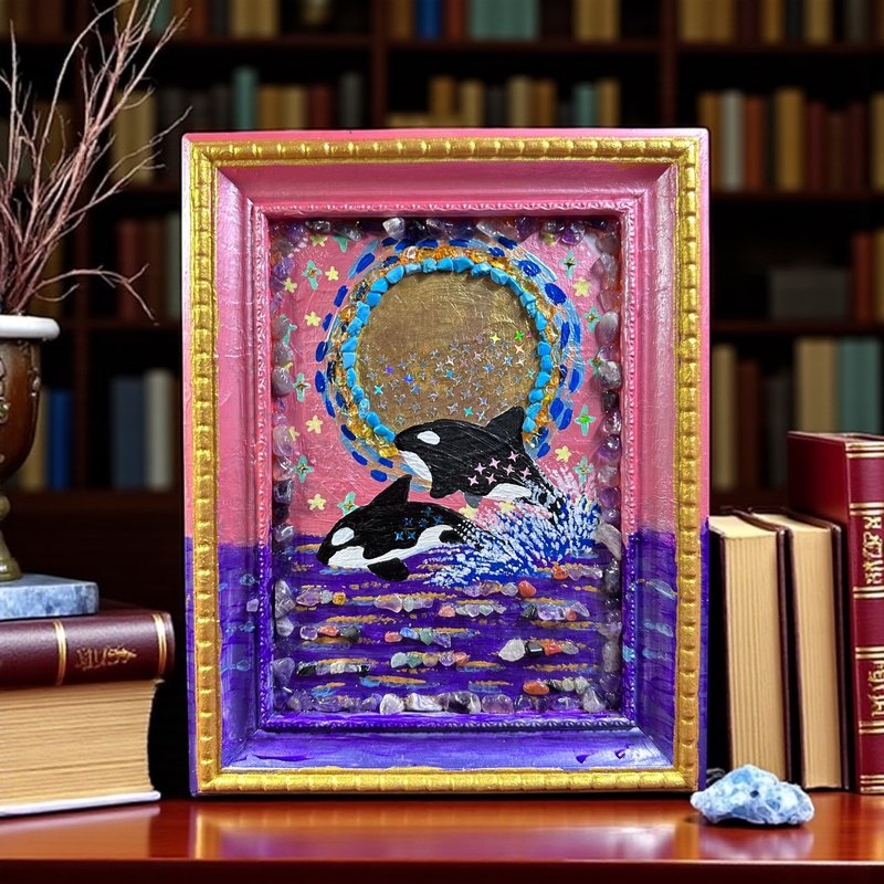 虎鲸的灵魂召唤/18x13cm/压克力水晶画/2025绘制 - 摆饰 - 压克力 