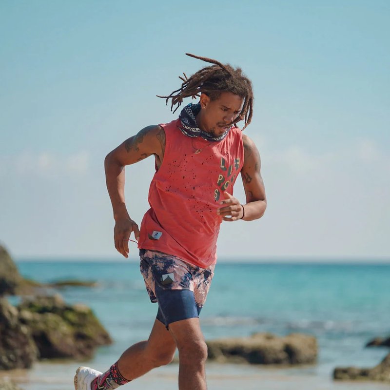 SAVAGE TANK TEE (Men) - 男装背心 - 棉．麻 红色