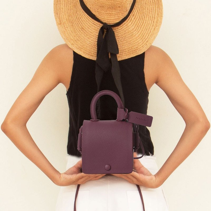 Semi triangle cross body - Grape - 手提包/手提袋 - 人造皮革 紫色