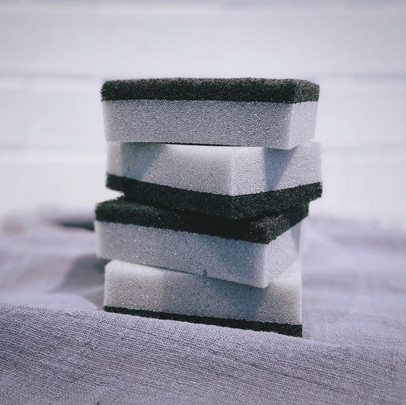 安心海绵菜瓜布 ( 4入 ) - 碗盘清洁 - 其他材质 灰色
