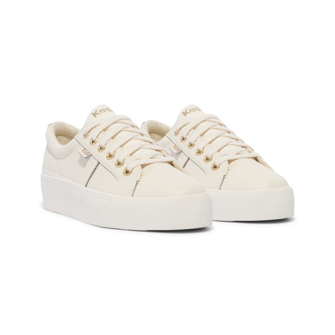 KEDS JUMP KICK 运动金眼扣皮革厚底休闲鞋9243W123198 - 女款休闲鞋 - 真皮 