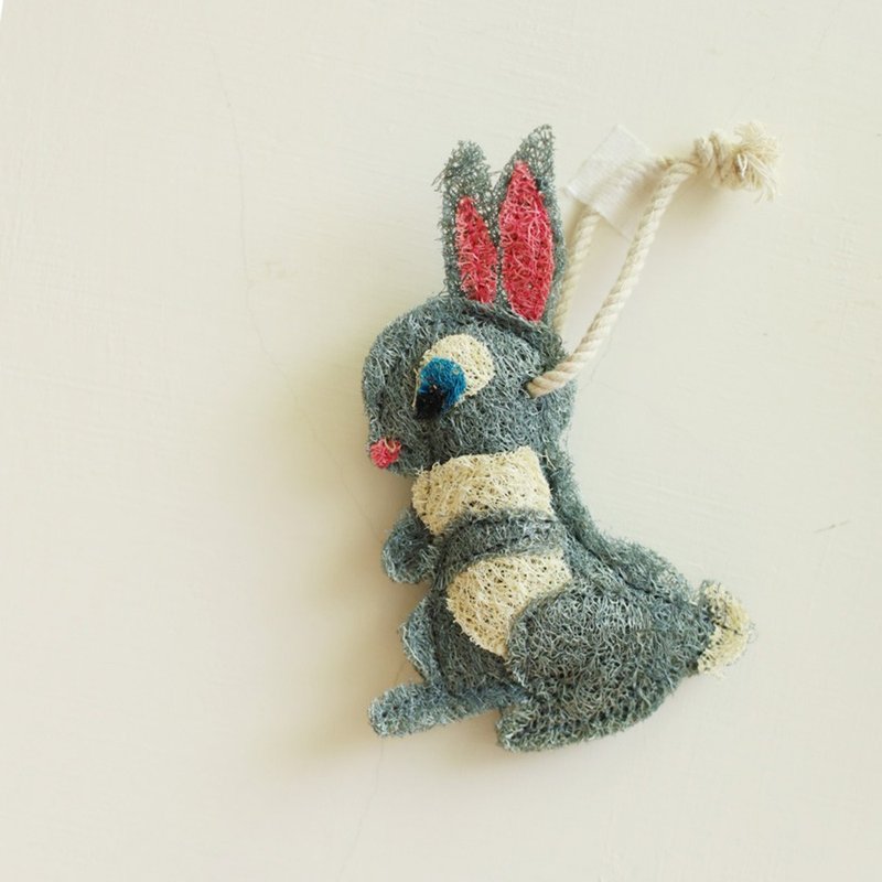 洗刷刷-欢乐沐浴菜瓜布-兔子 - 毛巾浴巾 - 植物．花 灰色