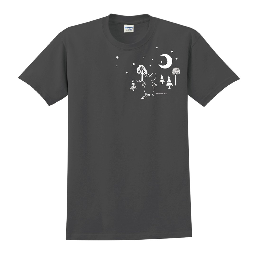 MOOMIN授权-短袖T恤  仰望星空(黑/白) - 女装 T 恤 - 棉 多色