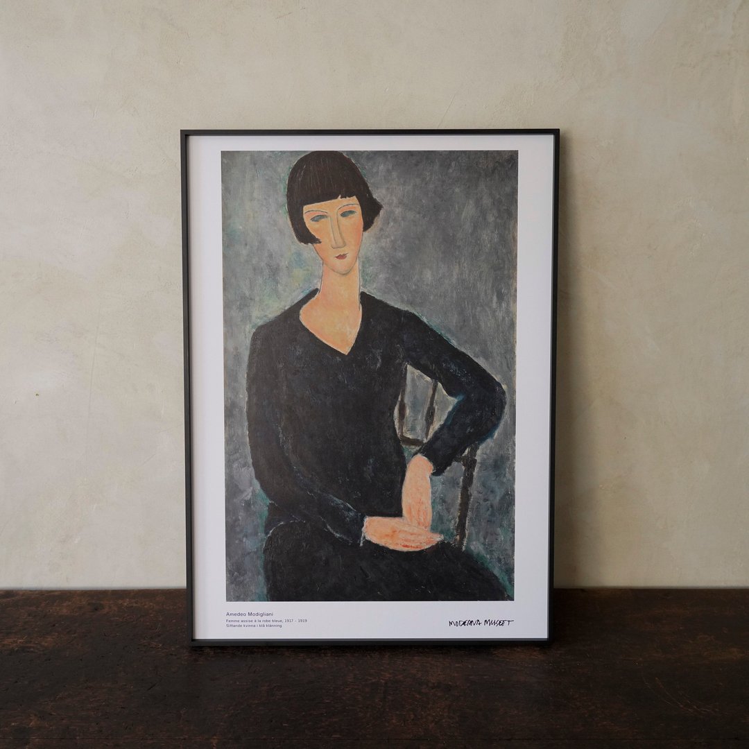 【艺术挂画】 莫迪利亚尼 | Woman in a Blue Dress - 海报/装饰画/版画 - 纸 
