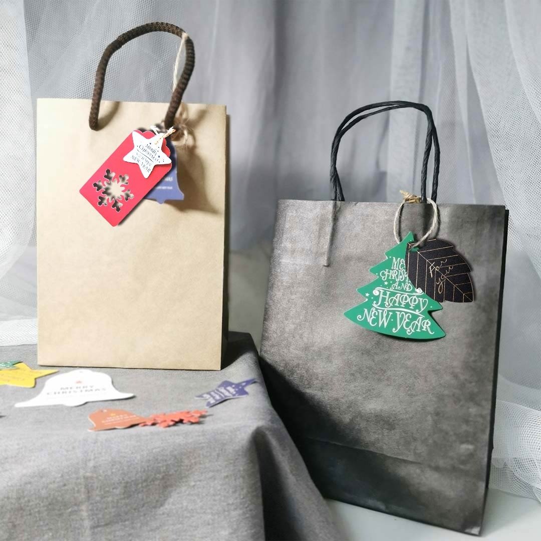 加购商品 - 独家礼盒 大提袋附吊卡树叶雪花铃当星星随机 - 包装材料 - 纸 多色