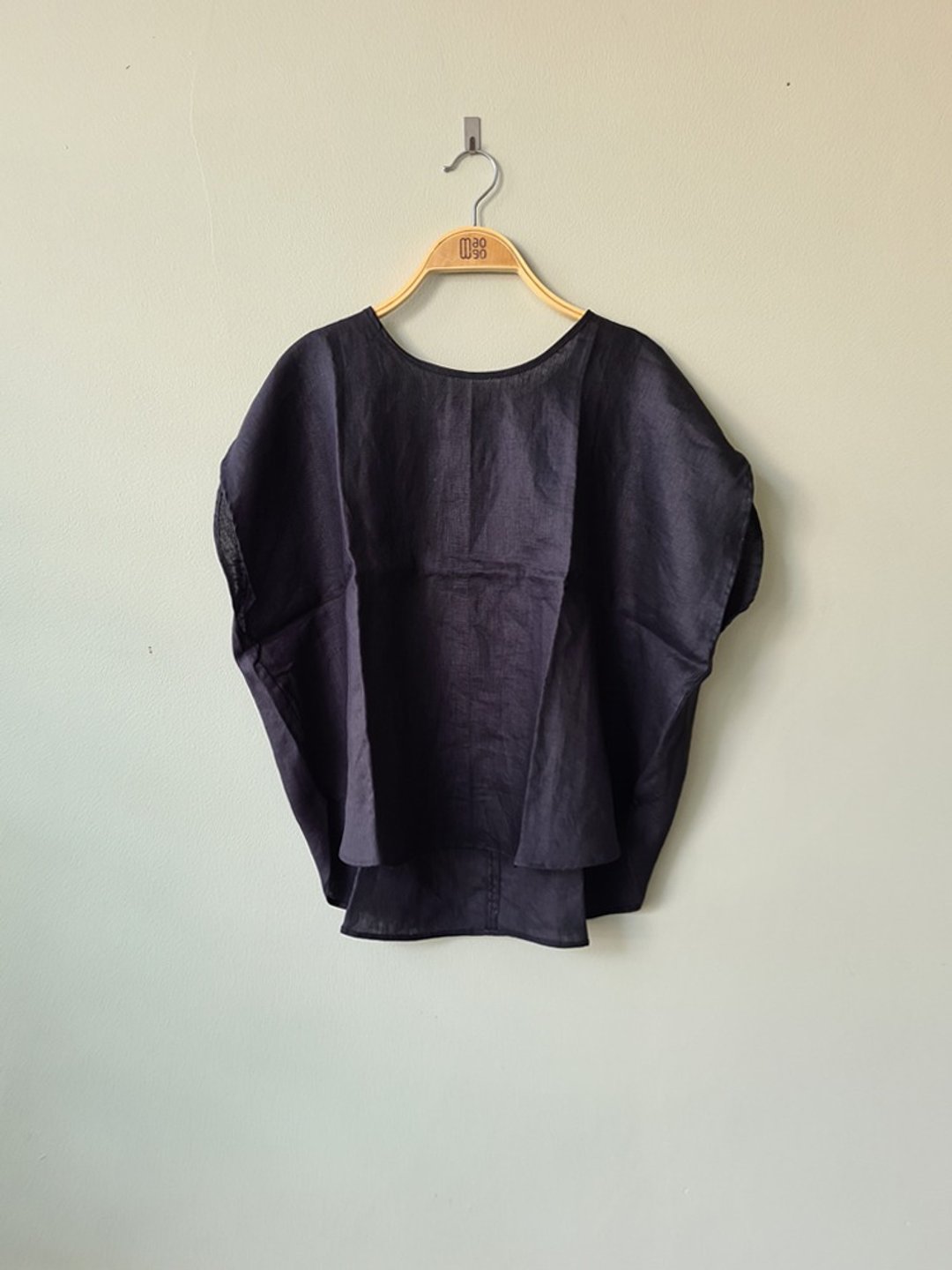 Cerchio Top in Black - 女装上衣 - 亚麻 黑色