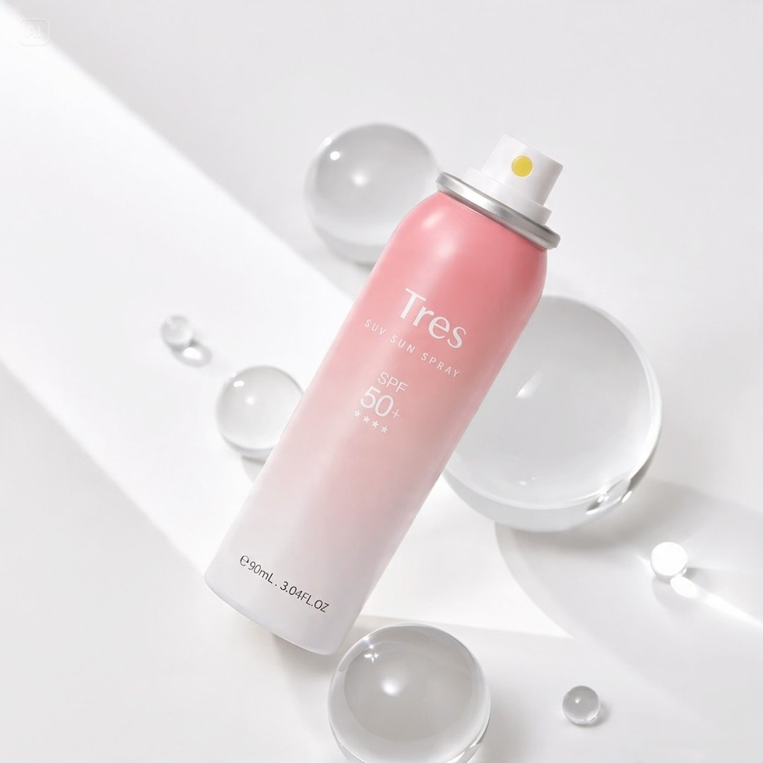 零黏感防晒喷雾 SPF50+ l 喷头超细致 快速成膜不花妆 - 防晒 - 其他材质 粉红色