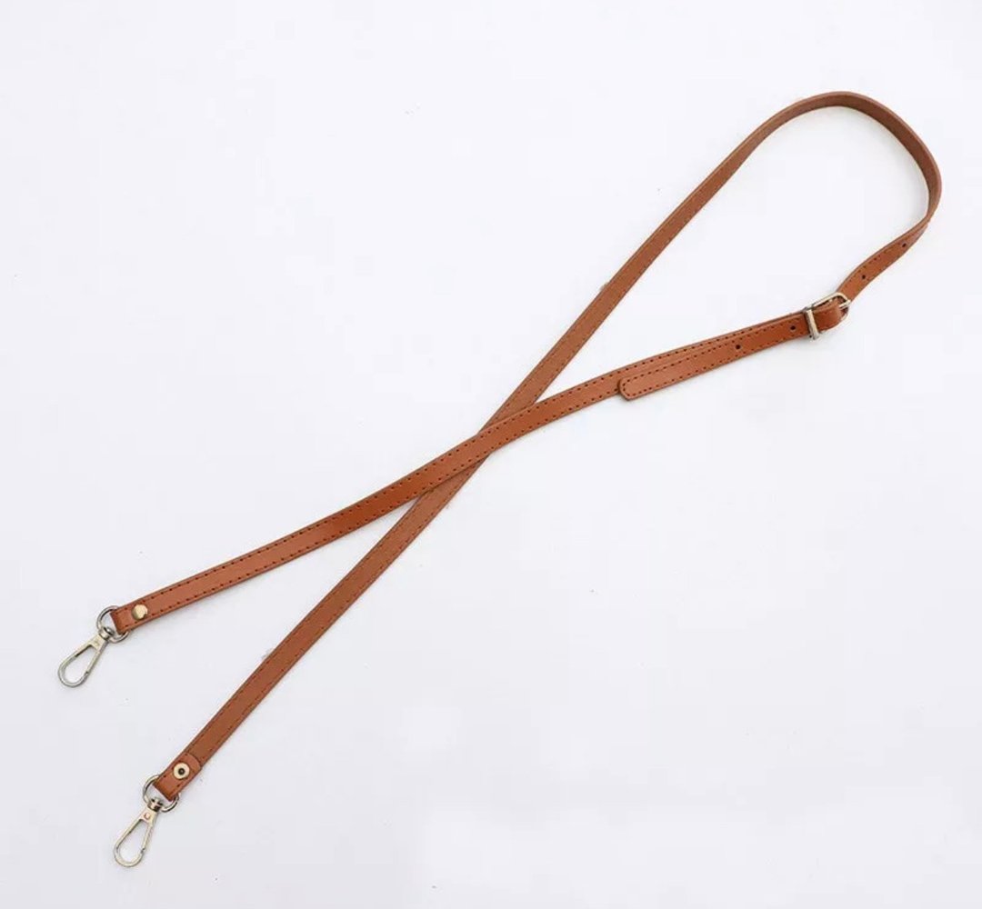 Leather shoulder strap, Silver hardware, adjustable size - 其他 - 其他材质 