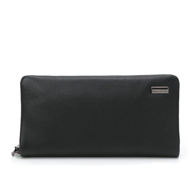 【金安德森】个性主宰 横式10卡 磁扣拉链长夹-黑色 - 皮夹/钱包 - 真皮 黑色