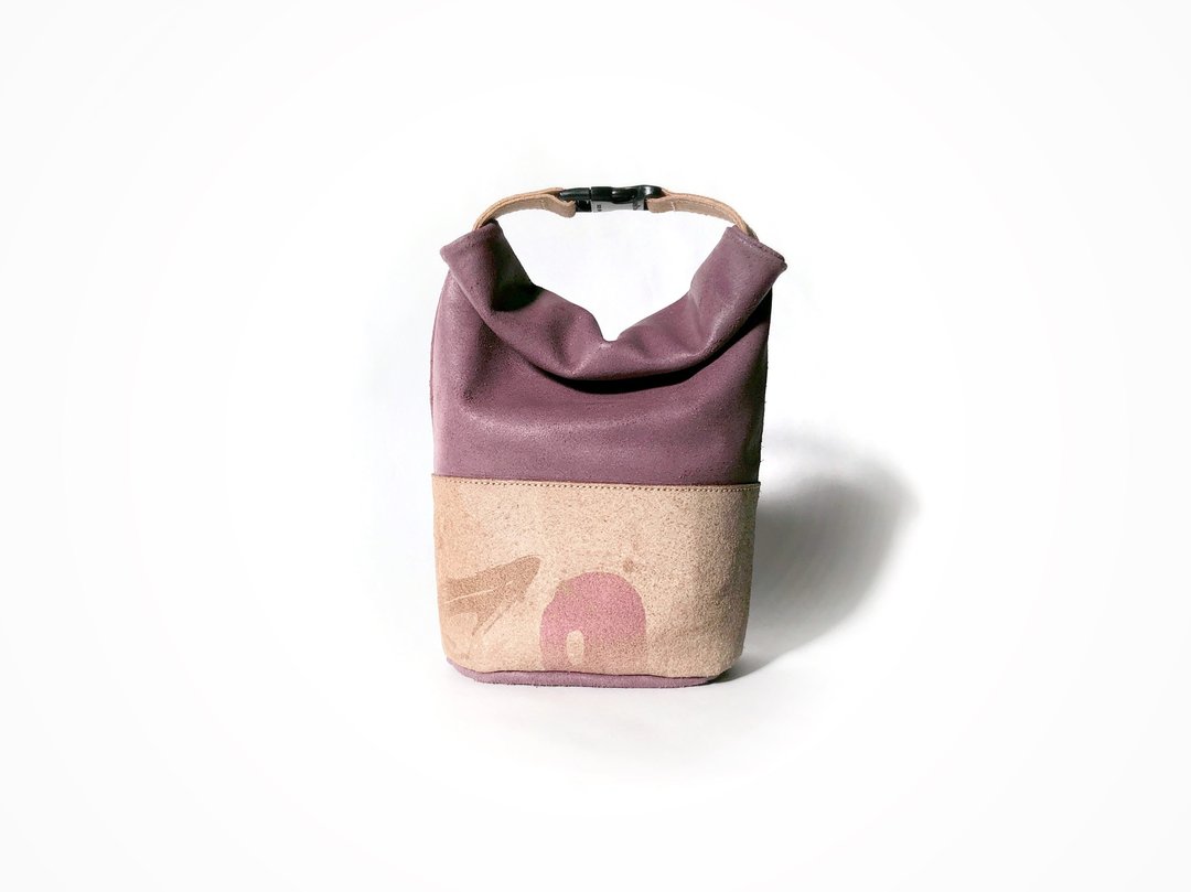 Leather hand roll bag mini - 手提包/手提袋 - 真皮 紫色