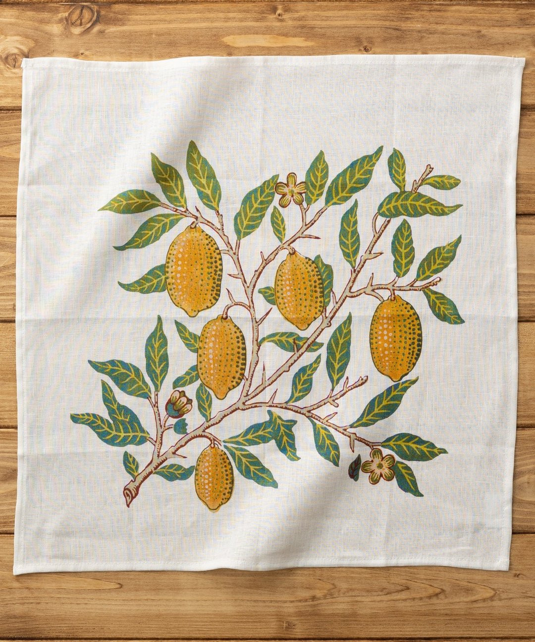 大麻手帕 William Morris 图案 43×43cm 07. 白色 - 水果或石榴 - 其他 - 其他材质 多色