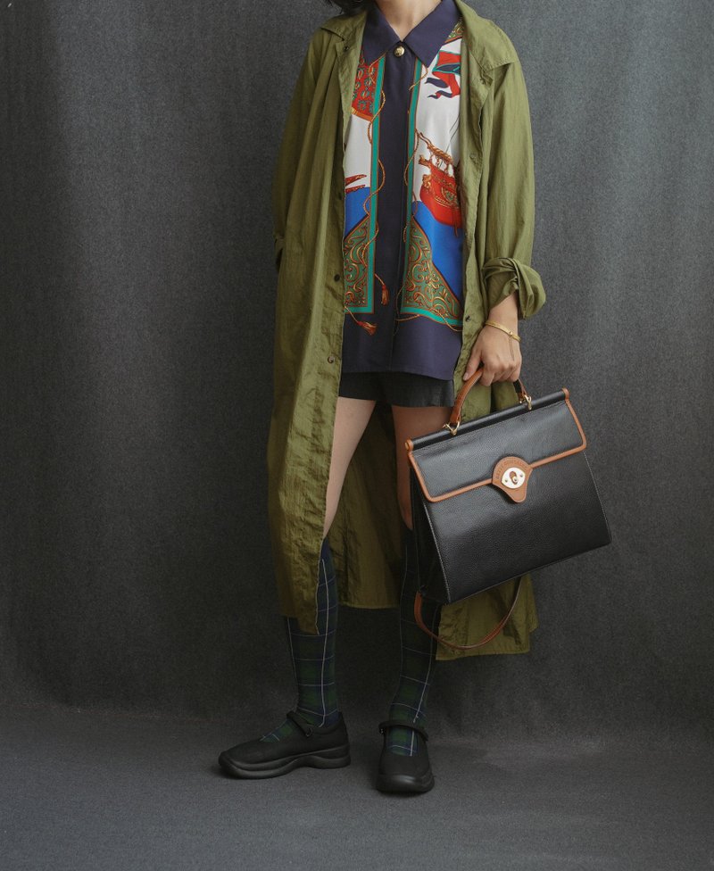 墨绿薄风衣外套复古古着古着外套vintage - 女装休闲/机能外套 - 聚酯纤维 绿色