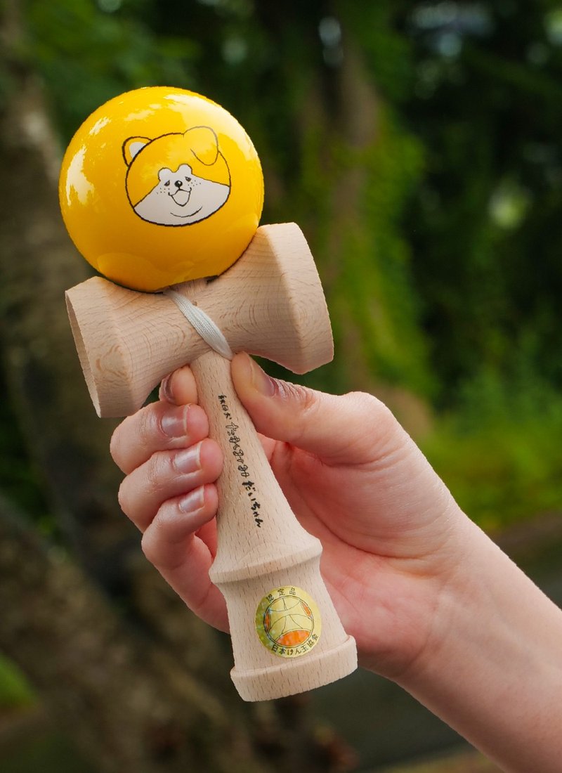 【秋田犬耷拉耳朵大酱】剑玉 - 玩具/玩偶 - 木头 黄色