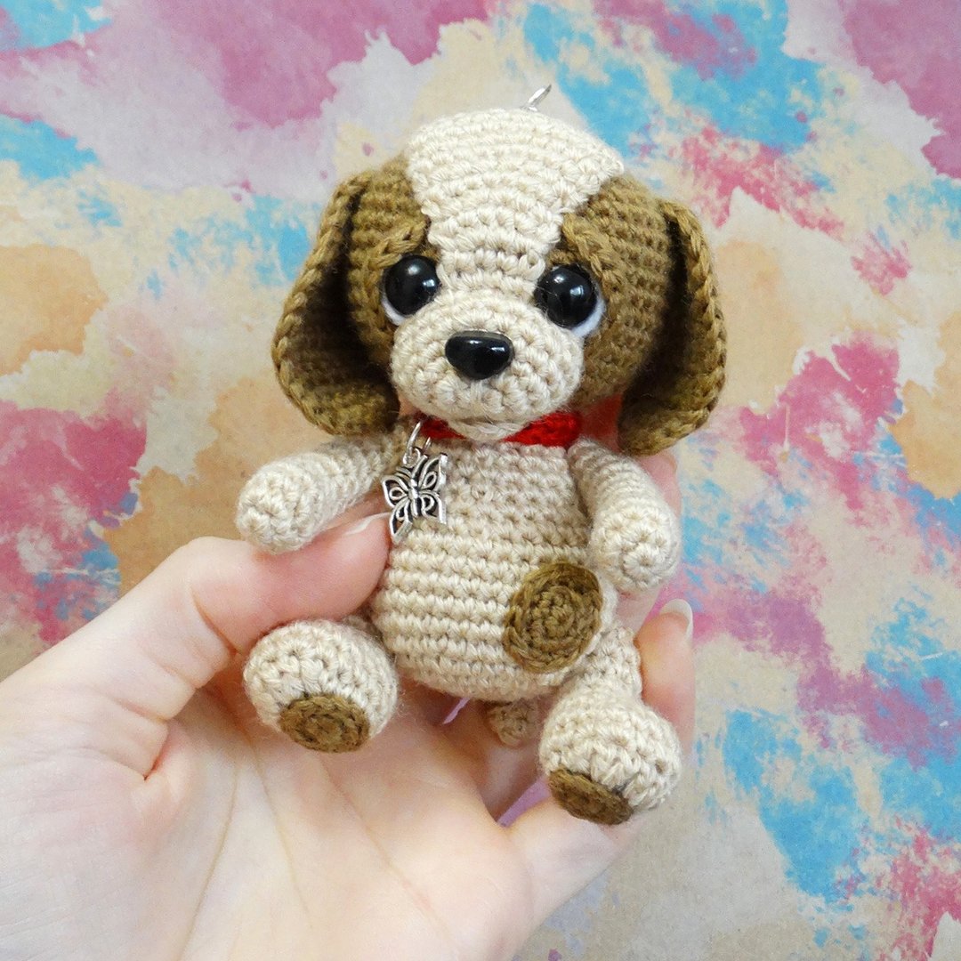 Crochet pattern Puppy, PDF Digital Download, DIY keychain amigurumi dog tutorial - 手工艺教程/工具书 - 其他材质 