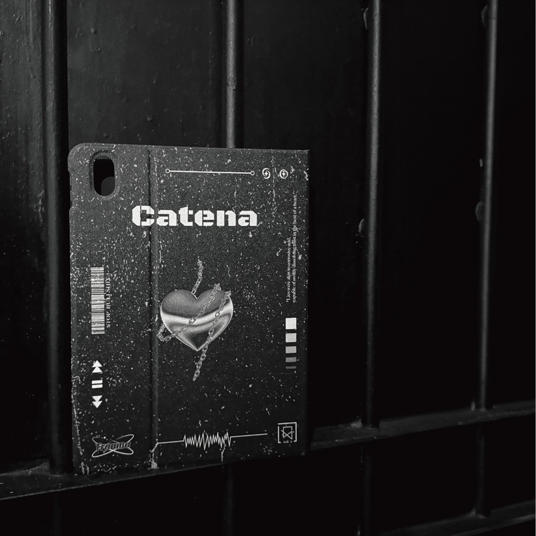 【Catena】细纹质感双面iPad Case - 平板/电脑保护壳 - 硅胶 黑色
