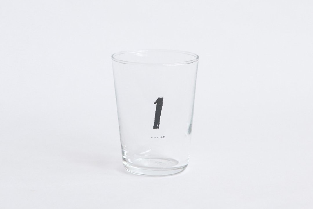 【+t企划】数字杯-黑 1 - 玻璃杯 - 玻璃 透明