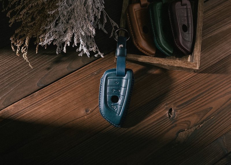 宝马 BMW 汽车钥匙套 刀锋款 - 钥匙链/钥匙包 - 真皮 蓝色